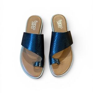 Women’s Franco Sarto Black Textured Slides